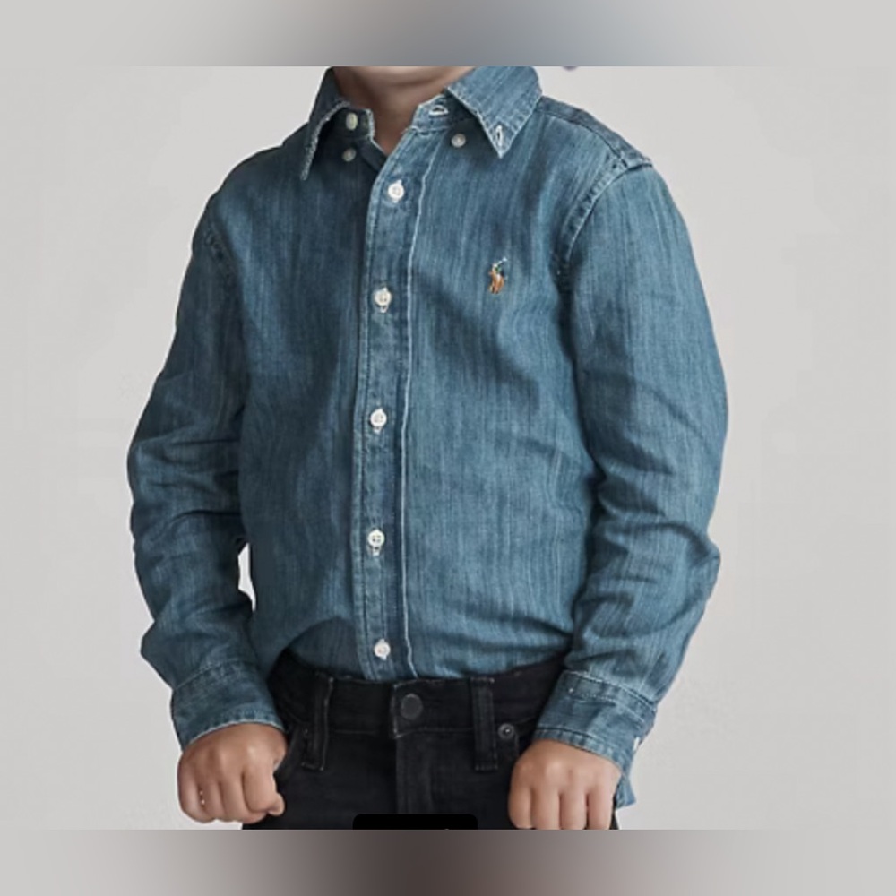 NEW| Ralph Lauren Cotton Denim Shirt| size:5 boys